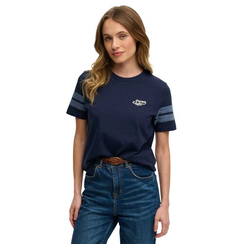 Superdry Varsity Stripe Script Tee